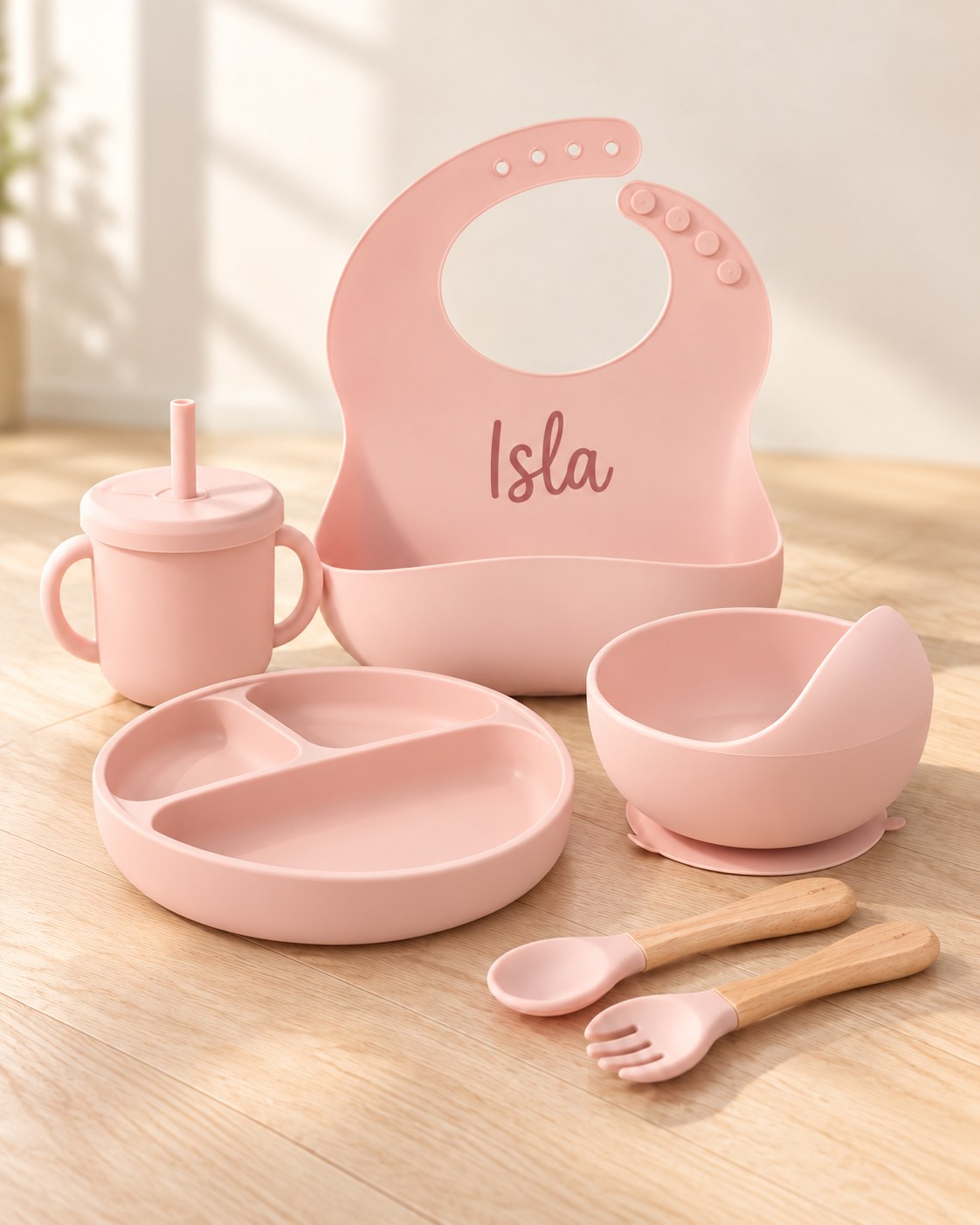 Personalised silicone dining set