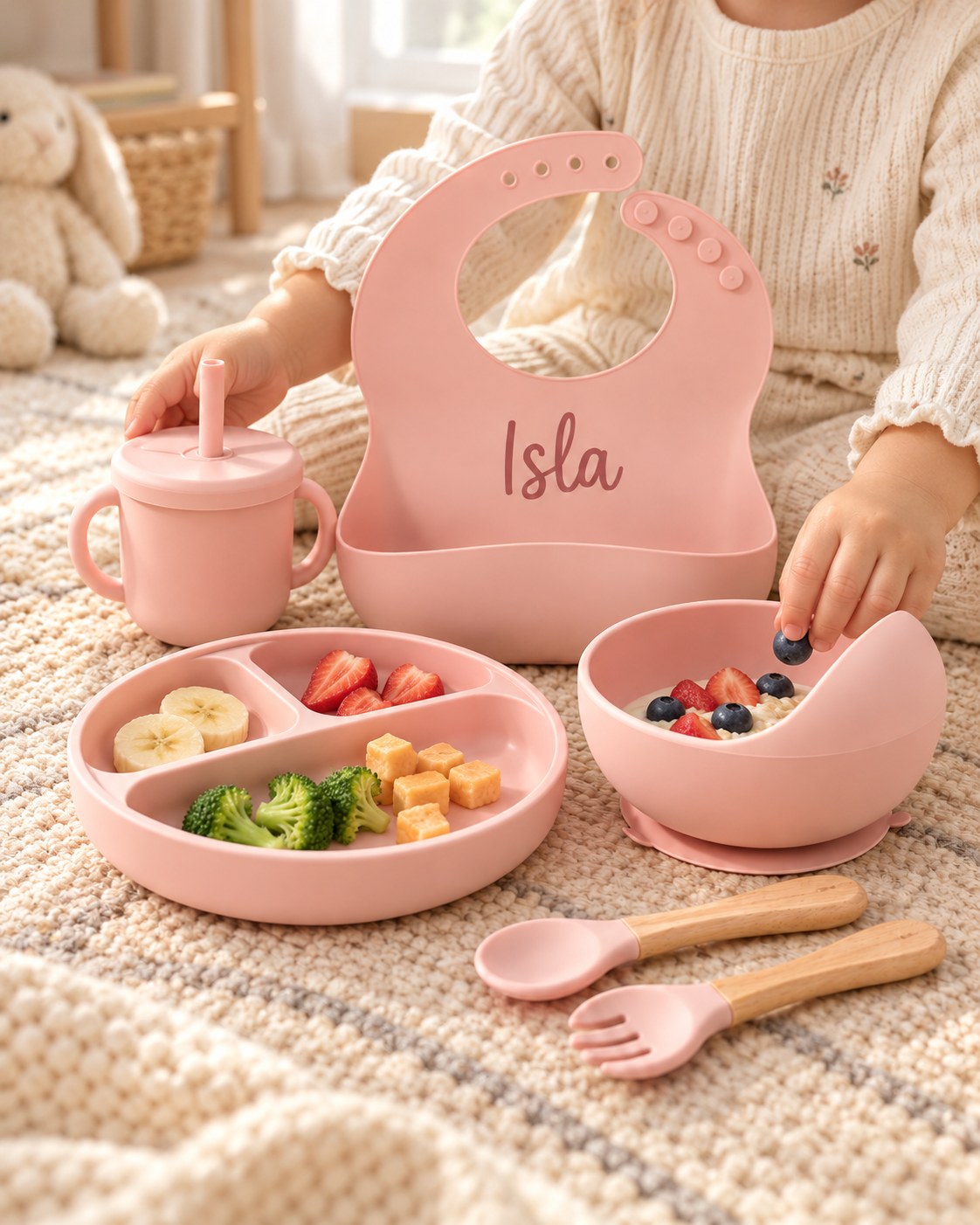 Personalised silicone dining set 4