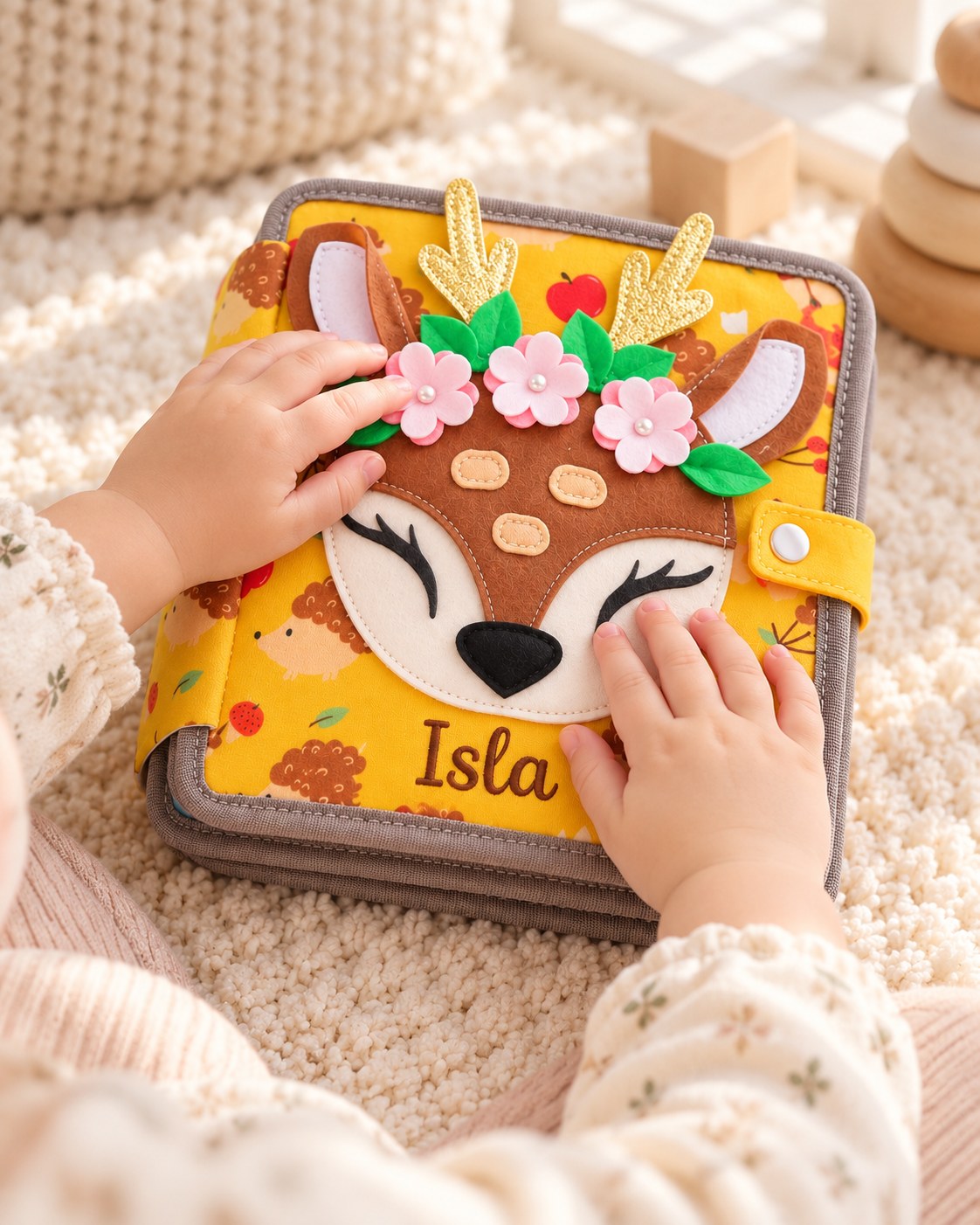 Personalised felt quiet book 4